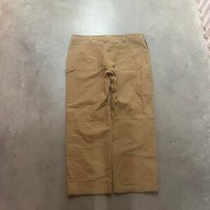 L.L. Bean mens tan kathadin fleece lined double knee carpenter pants workwear 42